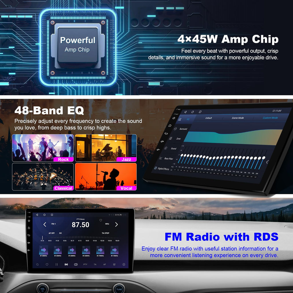 8Core 4+64GB 9" Touchscreen Car Radio Stereo for Silverado/Sierra 2014-2018