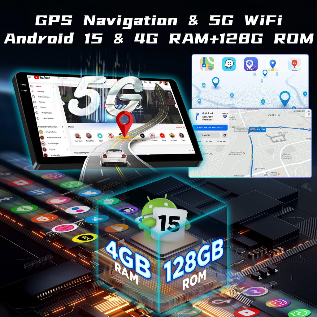 [4+128G] Car Radio for Toyota Prius C 2012 2013 2014 Carplay & Android Auto