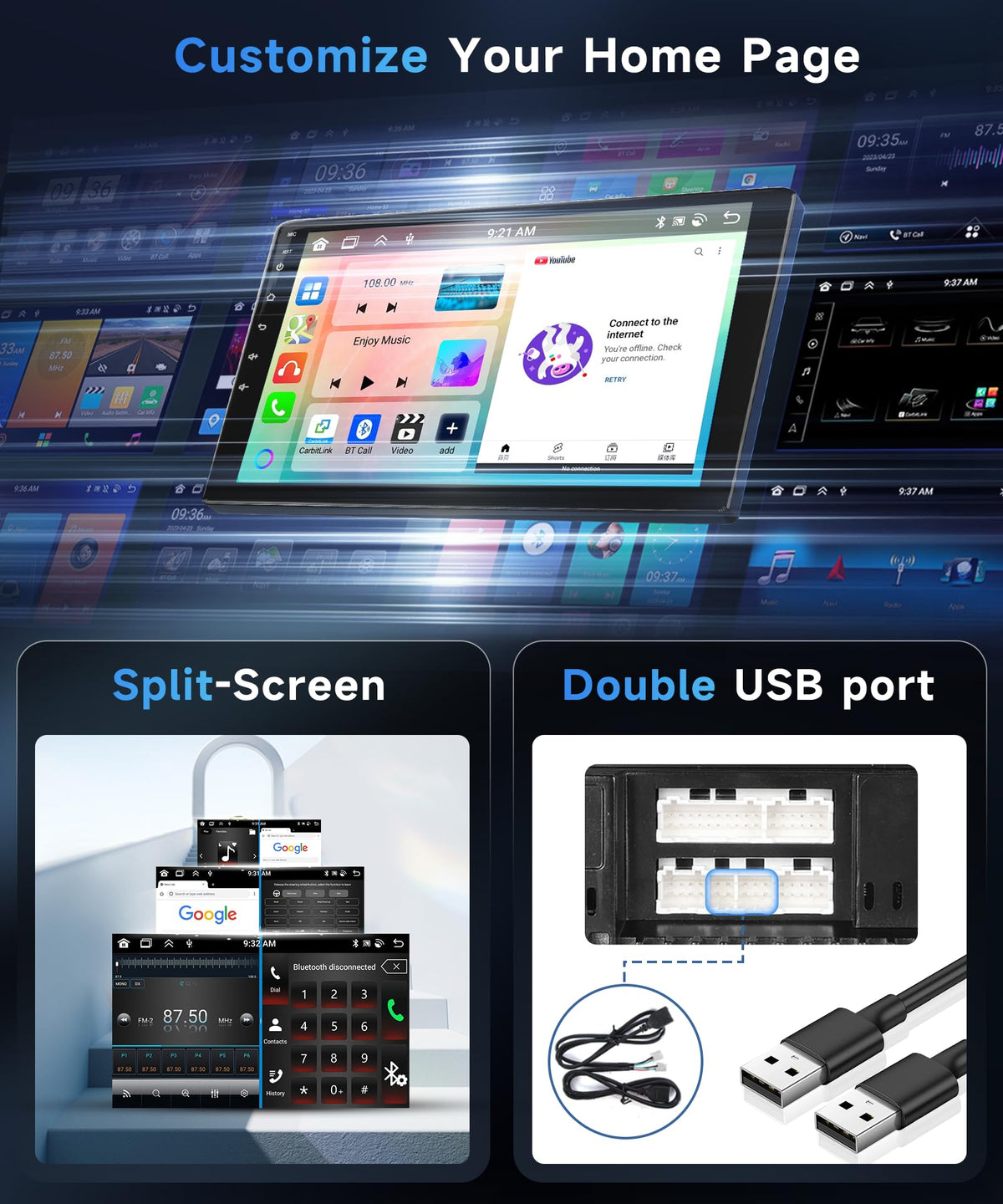8 Core 6G+128G Android Car Stereo Radio for VW Volkswagen Beetle 2004-2010