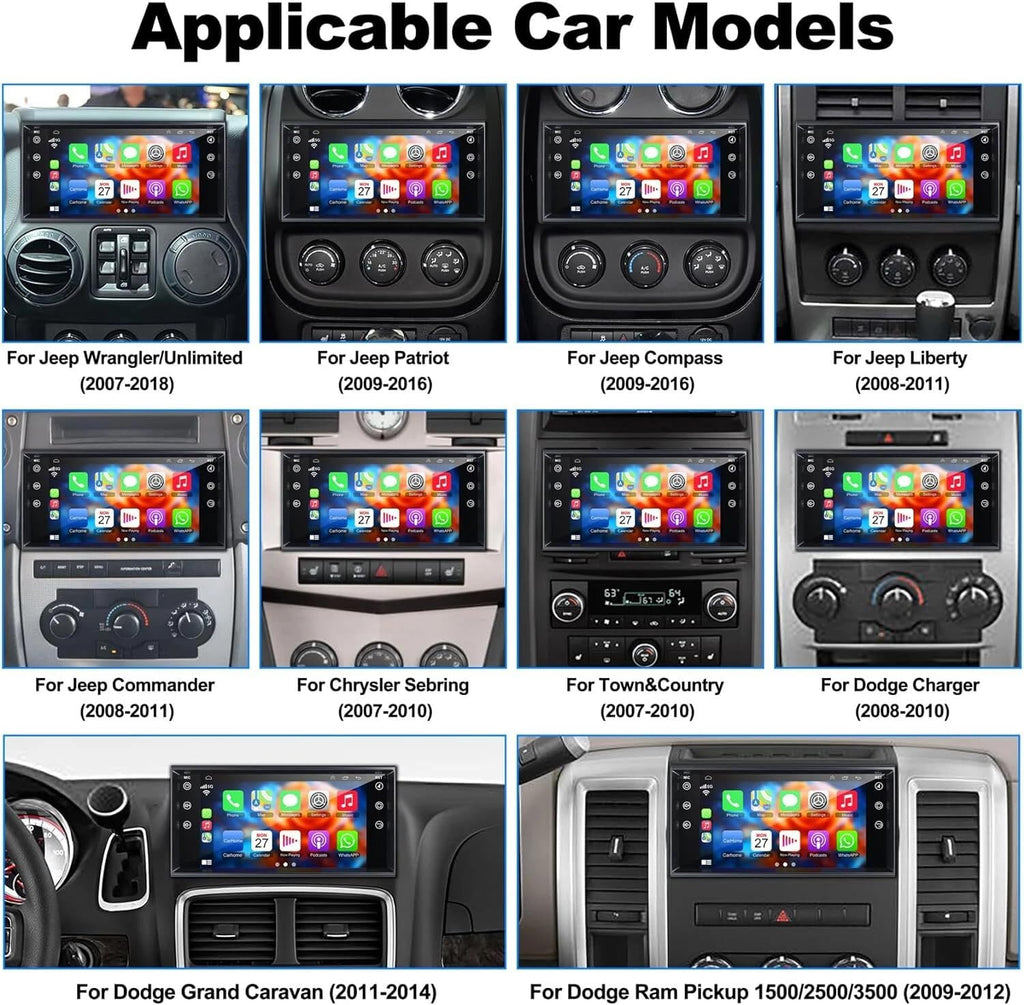Car Stereo for Dodge Journey 2009-2010 Radio 7Inch CarPlay Bluetooth GPS