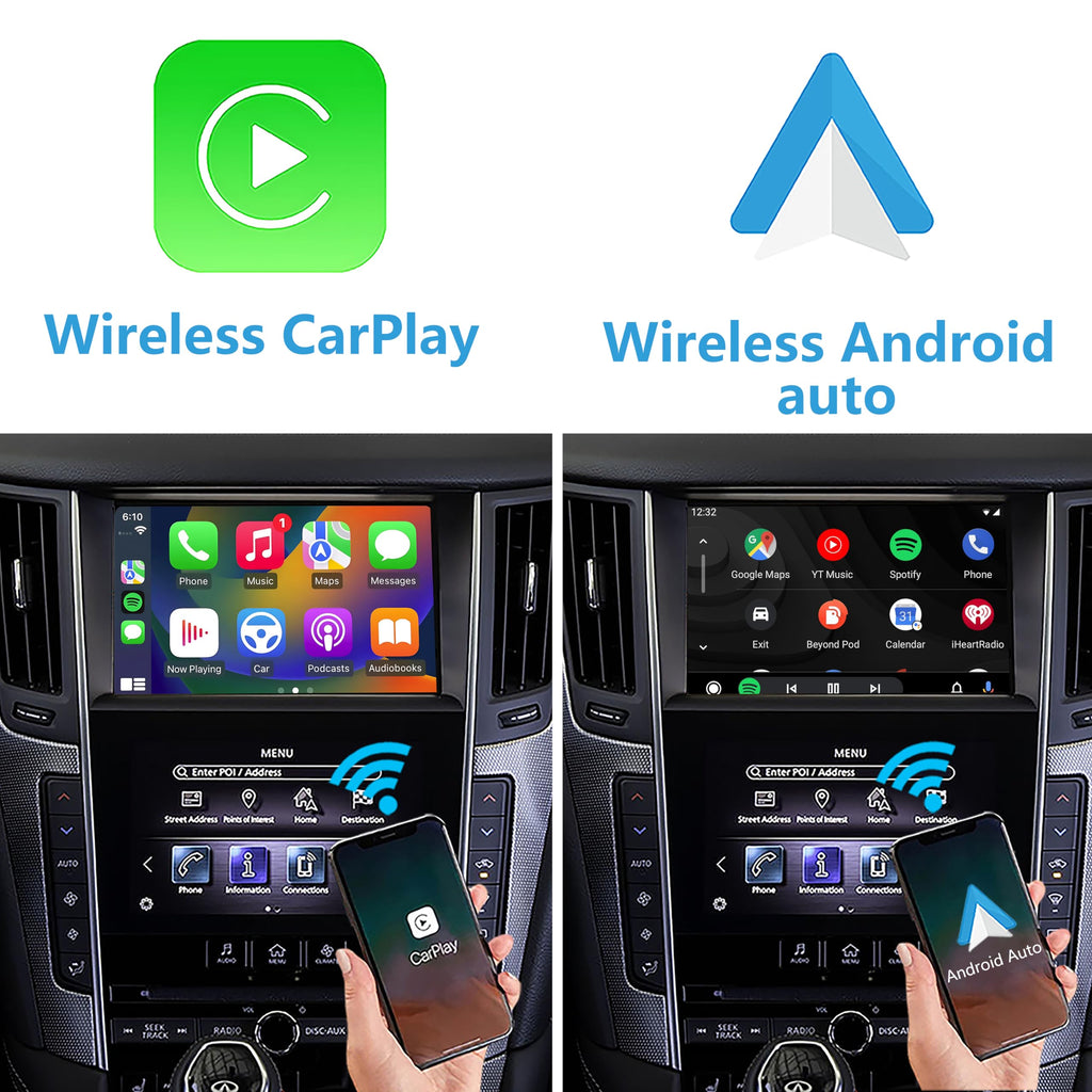 CarPlay & Android Auto for Infiniti Q50 2015-2019, OEM Features Retained