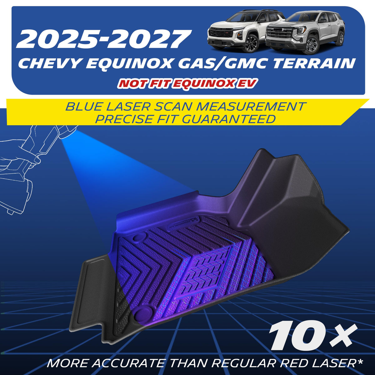 Michelin Vehicle Mats, All-Weather TPE Custom Fit Liner for 2025-2027 Chevy Equinox Gas/GMC Terrain, Premier, Not Fit Equinox EV