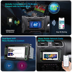 XTRONS Android 14 Car Stereo for Volkswagen Skoda SEAT, 7 Inch IPS Touch Screen Head Unit GPS Navigation Bluetooth Built-in DSP Support CarPlay Android Auto 4G LTE DVD TPMS Backup Camera (4+64G)