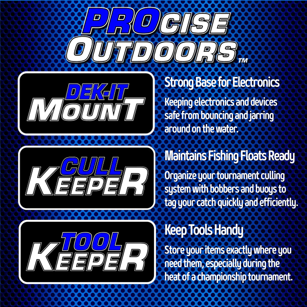 Angled Fish Finder and GPS Puck Deck Mount by PROcise Outdoors, Marine-Grade Aluminum Boat Electronics Bracket, Heavy Duty Universal Bass Boat Graph Setup, 22.5 Degree GPS Black Finish