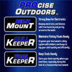 Angled Fish Finder and GPS Puck Deck Mount by PROcise Outdoors, Marine-Grade Aluminum Boat Electronics Bracket, Heavy Duty Universal Bass Boat Graph Setup, 22.5 Degree GPS Black Finish
