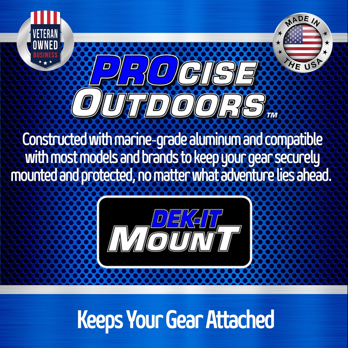 Angled Fish Finder and GPS Puck Deck Mount by PROcise Outdoors, Marine-Grade Aluminum Boat Electronics Bracket, Heavy Duty Universal Bass Boat Graph Setup, 22.5 Degree GPS Black Finish