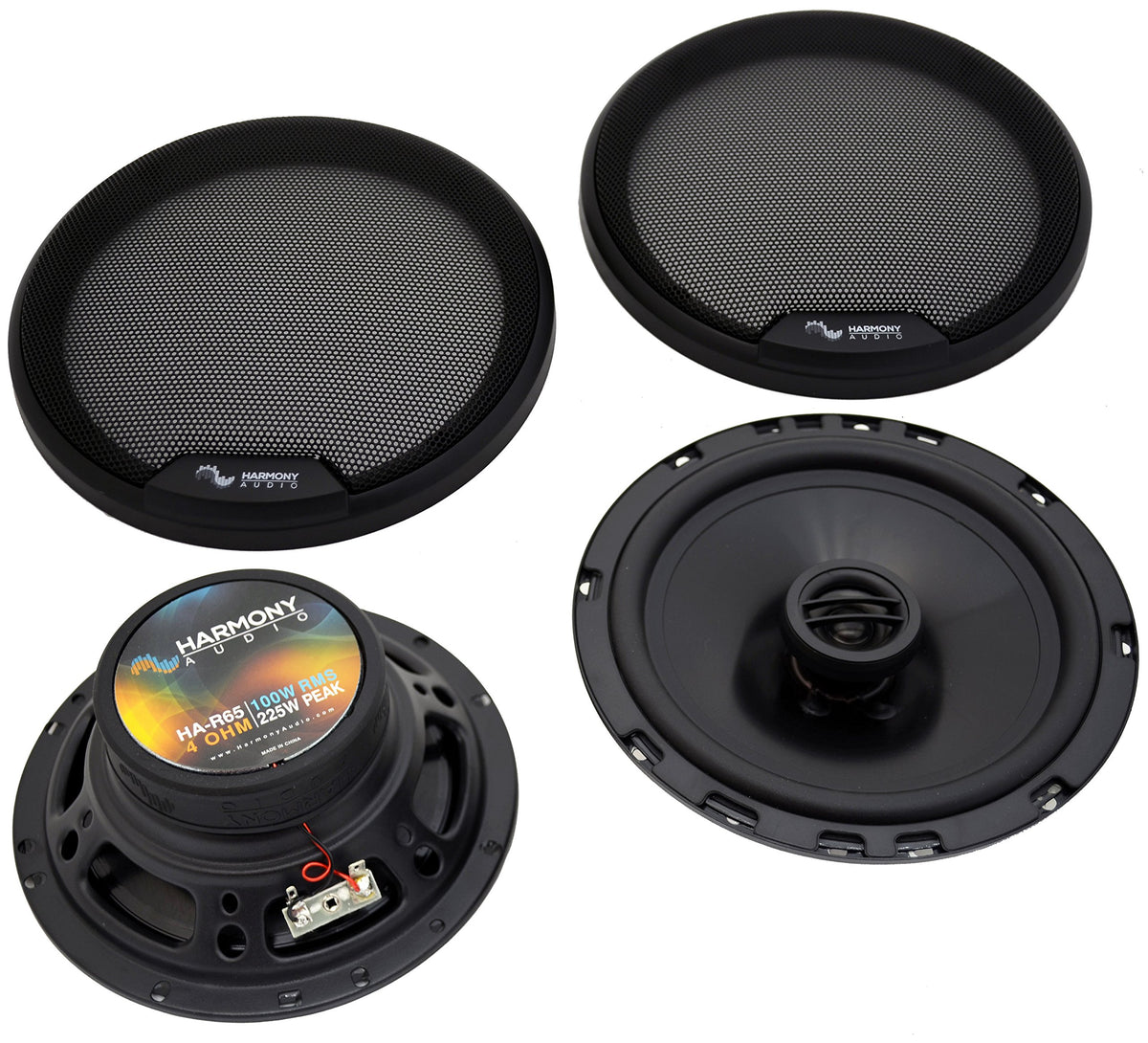 Fits Chevy Trailblazer 02-09 6.5" Speakers Amp and Wiring Kit Harmony Audio