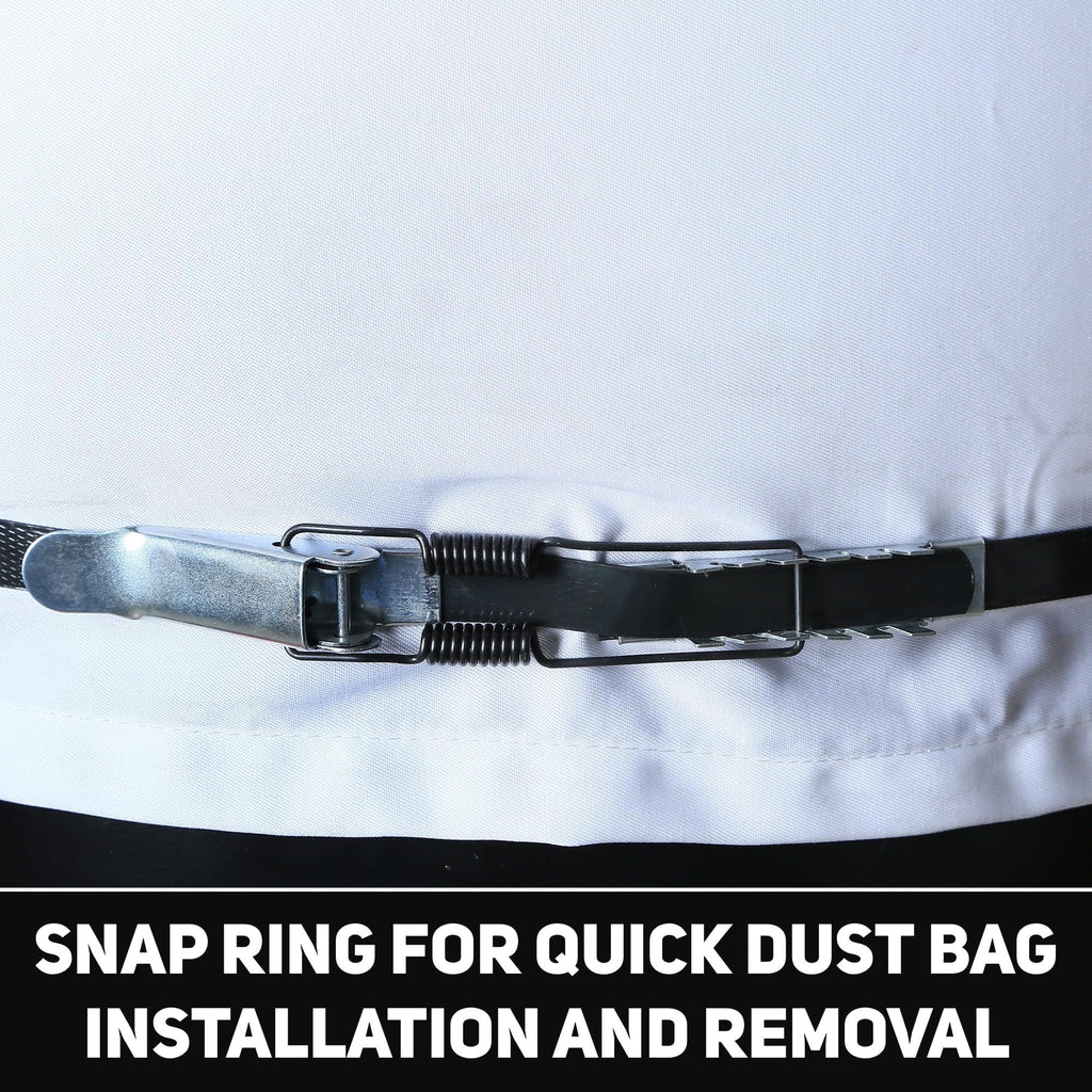 BUCKTOOL 1-1/2 HP Dust Collector, Internal Dust Baffle, 1100 CFM Airflow