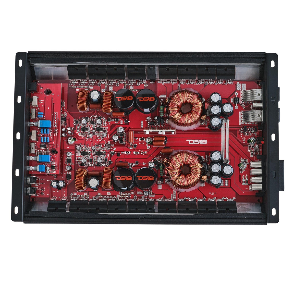 DS18 Hooligan H-KO340 KO 4-Channel Amplifier Full Range Class D 4 x 300 Watts RMS @ 4-Ohm, Competition-Level Performance, Made in Korea, Remote Level Control Included (Renewed)