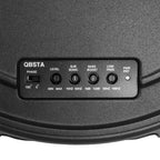 NVX QBSTA 900W Max (300W RMS) 11" Powered Spare Tire Subwoofer Box with Built-in Amp and Remote Bass Knob, Easy to Install in Cars